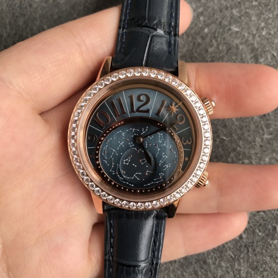 Jaeger LeCoultre - Rendez-Vous Moon Serenity 36mm Diam RG/LE Blue Dial CCF A9015