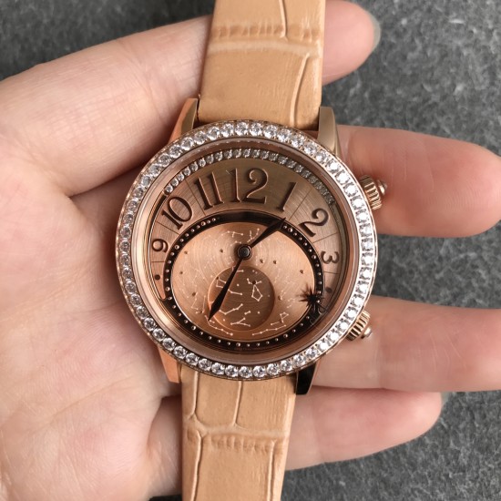 Jaeger LeCoultre - Rendez-Vous Moon Serenity 36mm Diam RG/LE Rose Gold Dial CCF A9015