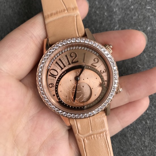 Jaeger LeCoultre - Rendez-Vous Moon Serenity 36mm Diam RG/LE Rose Gold Dial CCF A9015