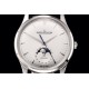 Jaeger LeCoultre-Master Ultra Thin Moonphase 39mm SS/LE White/Stk GF MY9015 Super Clone