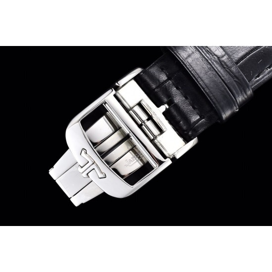 Jaeger LeCoultre-Master Ultra Thin Moonphase 39mm SS/LE White/Stk GF MY9015 Super Clone