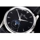 Jaeger LeCoultre-Master Ultra Thin Moonphase 39mm SS/LE Black/Stk GF MY9015 Super Clone