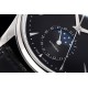 Jaeger LeCoultre-Master Ultra Thin Moonphase 39mm SS/LE Black/Stk GF MY9015 Super Clone