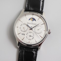 Jaeger LeCoultre - Master Ultra Thin Perpetual Calendar 39mm SS/LE White Dial V9F A868(Gold Moonphase)
