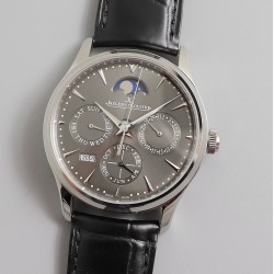Jaeger LeCoultre - Master Ultra Thin Perpetual Calendar 39mm SS/LE Grey Dial V9F A868(Gold Moonphase)