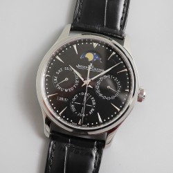 Jaeger LeCoultre - Master Ultra Thin Perpetual Calendar 39mm SS/LE Black Dial V9F A868(Gold Moonphase)