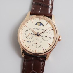 Jaeger LeCoultre - Master Ultra Thin Perpetual Calendar 39mm RG/LE White Dial V9F A868(Gold Moonphase)