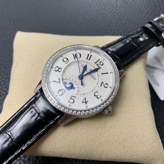 Jaeger LeCoultre - Rendez-Vous Ultra Thin Moonphase Ladies 34mm Diam SS/LE White ZF 898A/1