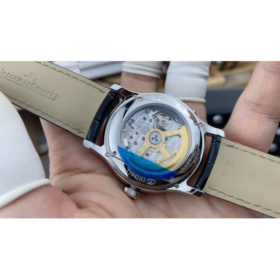 Jaeger LeCoultre - Master Ultra Thin Perpetual Calendar 39mm SS/LE White Dial APSF A868(Gold Moonphase)