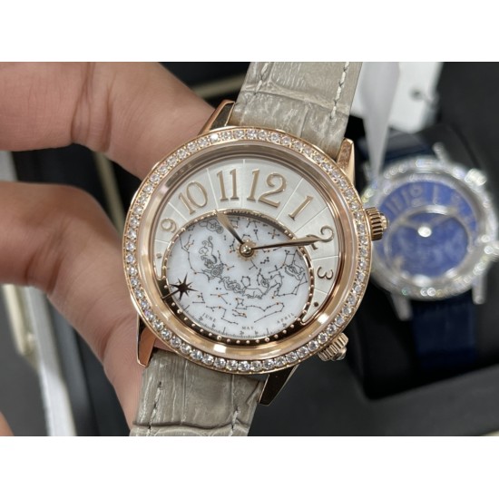 Jaeger LeCoultre - Rendez-Vous Moon Serenity 36mm Diam RG/LE Rose Grey Dial CCF A9015