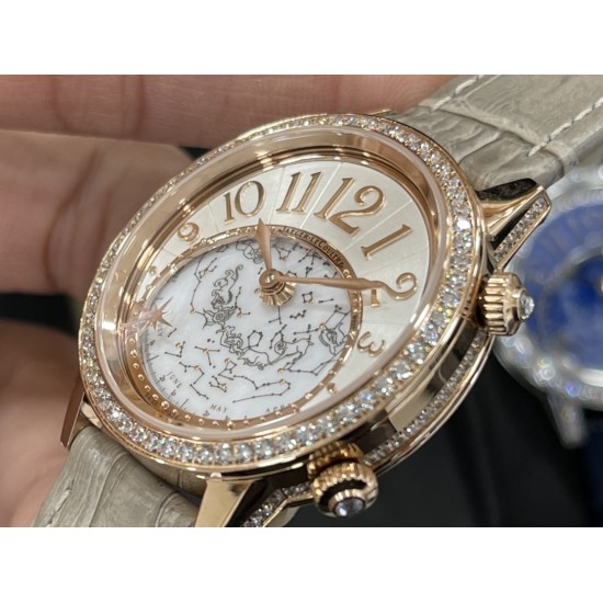 Jaeger LeCoultre - Rendez-Vous Moon Serenity 36mm Diam RG/LE Rose Grey Dial CCF A9015