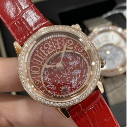 Jaeger LeCoultre - Rendez-Vous Moon Serenity 36mm Diam RG/LE Red Dial CCF A9015