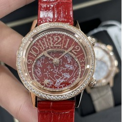 Jaeger LeCoultre - Rendez-Vous Moon Serenity 36mm Diam RG/LE Red Dial CCF A9015