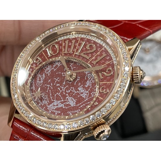 Jaeger LeCoultre - Rendez-Vous Moon Serenity 36mm Diam RG/LE Red Dial CCF A9015