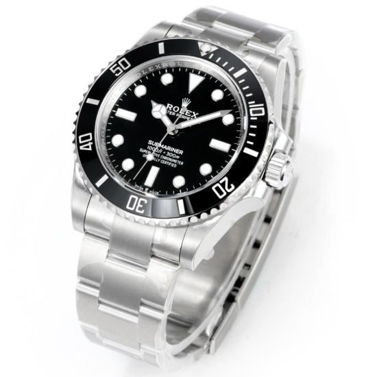 Rolex-Submariner 124060 41mm No Date SS/SS Oyster Bracelet Black Dial VSF VS3230 Automatic V4 1:1 Super Clone