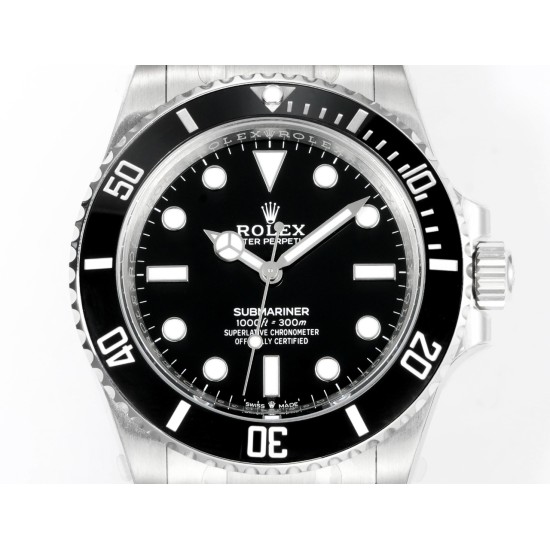 Rolex-Submariner 124060 41mm No Date SS/SS Oyster Bracelet Black Dial VSF VS3230 Automatic V4 1:1 Super Clone