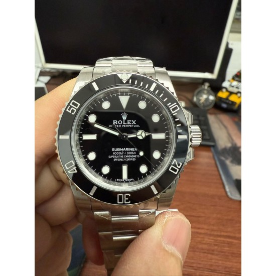Rolex-Submariner 124060 41mm No Date SS/SS Oyster Bracelet Black Dial VSF VS3230 Automatic V4 1:1 Super Clone