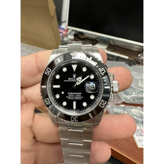 Rolex-Submariner 126610LN 41mm SS/SS Oyster Bracelet Black Dial VSF DD3235 Automatic V4 1:1 Super Clone