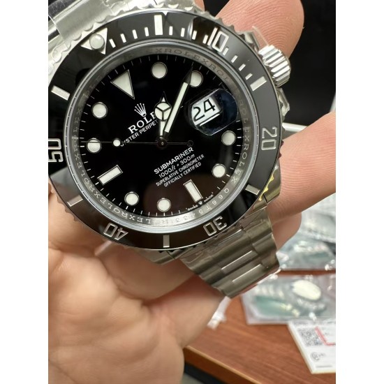 Rolex-Submariner 126610LN 41mm SS/SS Oyster Bracelet Black Dial VSF DD3235 Automatic V4 1:1 Super Clone
