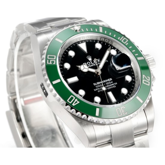 Rolex-Submariner 126610LV Starbucks 41mm SS/SS Oyster Bracelet Black Dial VSF DD3235 Automatic V4 1:1 Super Clone
