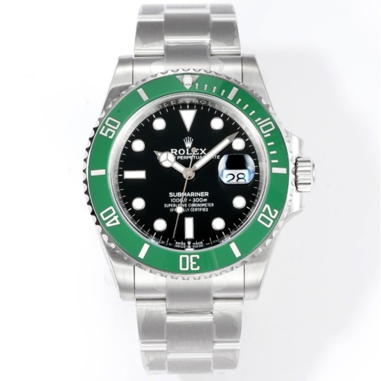 Rolex-Submariner 126610LV Starbucks 41mm SS/SS Oyster Bracelet Black Dial VSF DD3235 Automatic V4 1:1 Super Clone