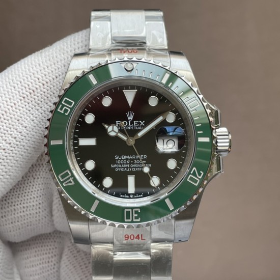Rolex-Submariner 126610LV Starbucks 41mm SS/SS Oyster Bracelet Black Dial VSF DD3235 Automatic V4 1:1 Super Clone