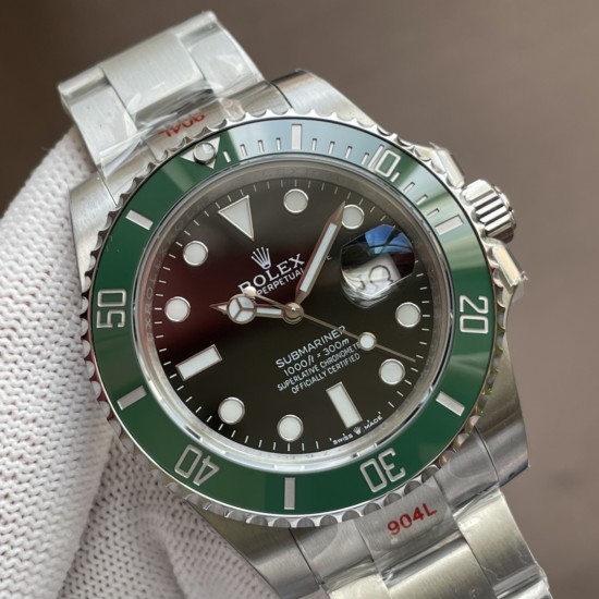 Rolex-Submariner 126610LV Starbucks 41mm SS/SS Oyster Bracelet Black Dial VSF DD3235 Automatic V4 1:1 Super Clone