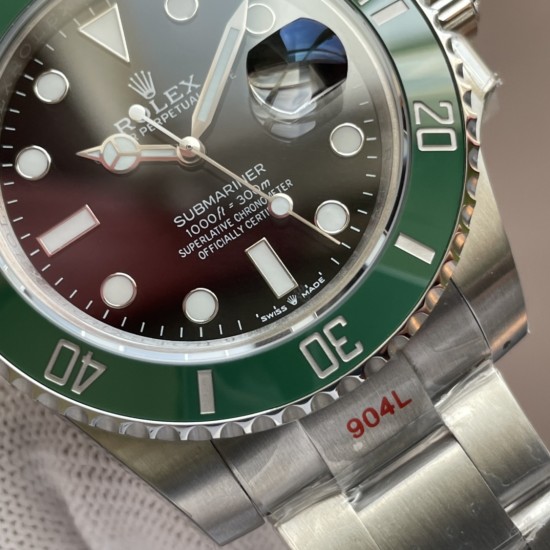 Rolex-Submariner 126610LV Starbucks 41mm SS/SS Oyster Bracelet Black Dial VSF DD3235 Automatic V4 1:1 Super Clone