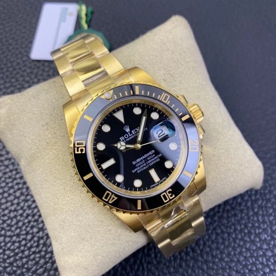 Rolex-Submariner 116618LN 40mm 904L YG/YG Oyster Bracelet Black Dial VSF VS3135 Automatic V4 1:1 Super Clone