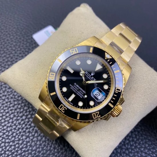 Rolex-Submariner 116618LN 40mm 904L YG/YG Oyster Bracelet Black Dial VSF VS3135 Automatic V4 1:1 Super Clone