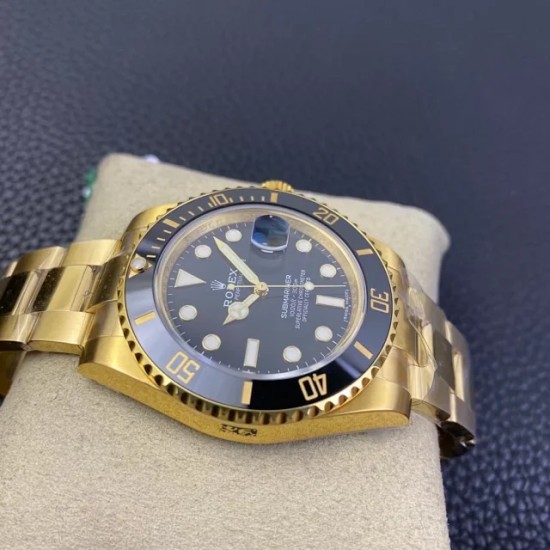 Rolex-Submariner 116618LN 40mm 904L YG/YG Oyster Bracelet Black Dial VSF VS3135 Automatic V4 1:1 Super Clone