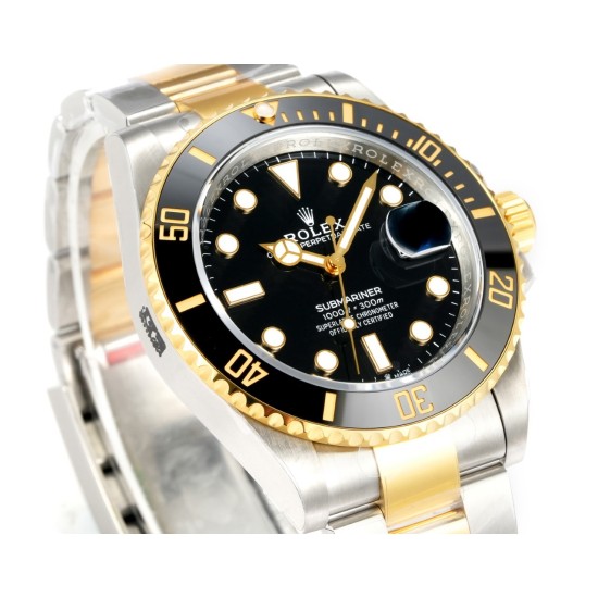 Rolex-Submariner 126613LN 41mm YG/SS Oyster Bracelet Black Dial VSF DD3235 Automatic V4 1:1 Super Clone