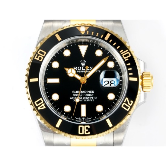 Rolex-Submariner 126613LN 41mm YG/SS Oyster Bracelet Black Dial VSF DD3235 Automatic V4 1:1 Super Clone