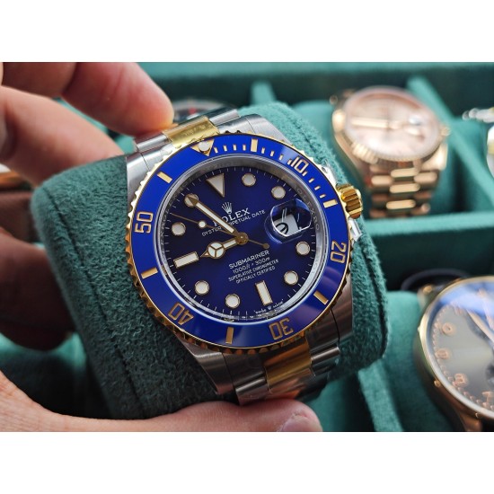 Rolex-Submariner 126613LB 41mm YG/SS Oyster Bracelet Blue Dial VSF DD3235 Automatic V4 1:1 Super Clone