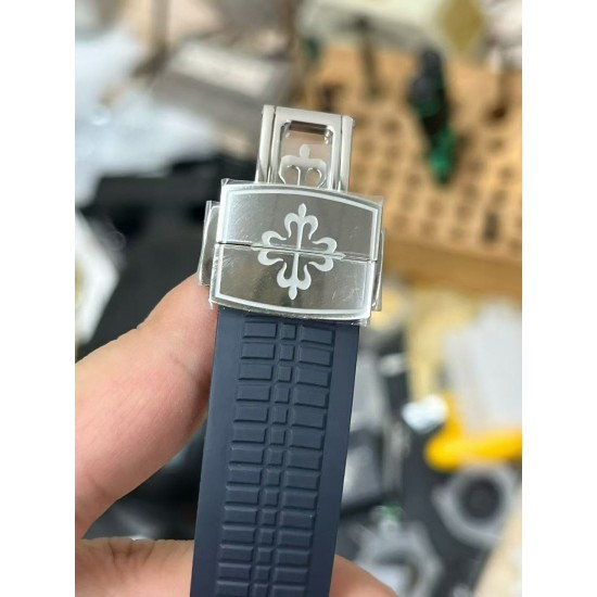 Patek Philippe-Aquanaut 5168G 42mm SS/RU Blue/Num DDF DD330 (Gain Weight) 1:1 Super Clone