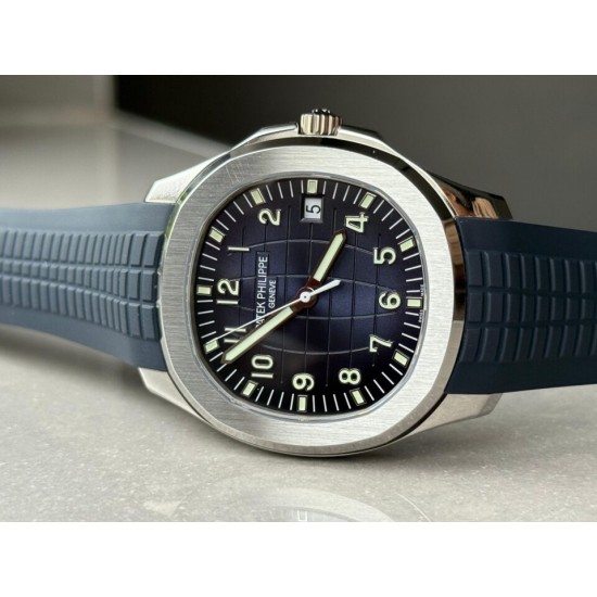Patek Philippe-Aquanaut 5168G 42mm SS/RU Blue/Num DDF DD330 (Gain Weight) 1:1 Super Clone