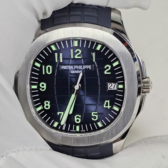 Patek Philippe-Aquanaut 5168G 42mm SS/RU Blue/Num DDF DD330 (Gain Weight) 1:1 Super Clone