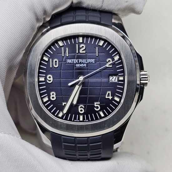 Patek Philippe-Aquanaut 5168G 42mm SS/RU Blue/Num DDF DD330 (Gain Weight) 1:1 Super Clone