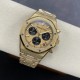 Audemars Piguet-Royal Oak Chrono 26240BA Frosted 41mm YG/YG Gold/Blk DDF DD4401 1:1 Super Clone (SW Dial)