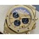 Audemars Piguet-Royal Oak Chrono 26240BA Frosted 41mm YG/YG Gold/Blk DDF DD4401 1:1 Super Clone (SW Dial)