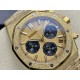 Audemars Piguet-Royal Oak Chrono 26240BA Frosted 41mm YG/YG Gold/Blk DDF DD4401 1:1 Super Clone (SW Dial)