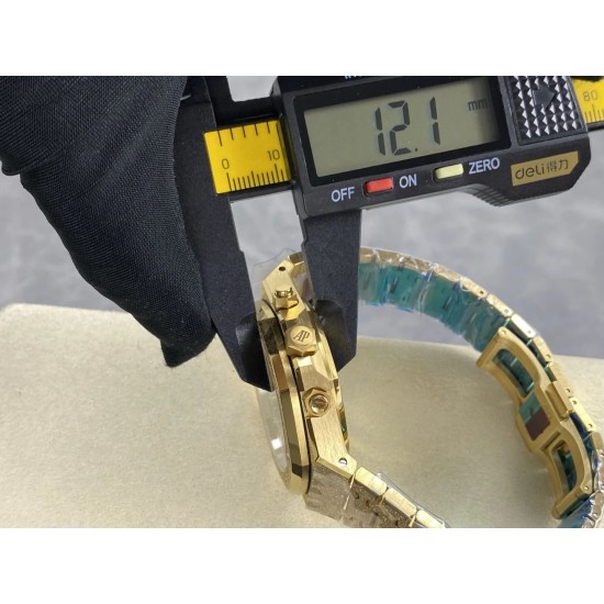 Audemars Piguet-Royal Oak Chrono 26240BA Frosted 41mm YG/YG Gold/Blk DDF DD4401 1:1 Super Clone (SW Dial)