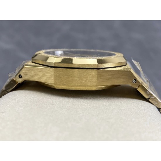 Audemars Piguet-Royal Oak Chrono 26240BA Frosted 41mm YG/YG Gold/Blk DDF DD4401 1:1 Super Clone (SW Dial)