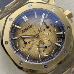 Audemars Piguet-Royal Oak Chrono 26240BA 41mm YG/YG Smoked Gold DDF DD4401 1:1 Super Clone (SW Dial)