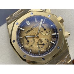 Audemars Piguet-Royal Oak Chrono 26240BA 41mm YG/YG Smoked Gold DDF DD4401 1:1 Super Clone (SW Dial)