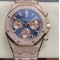 Audemars Piguet-Royal Oak Chrono 26239OR Frosted 41mm RG/RG Blue/RG Dial DDF DD4401 1:1 Super Clone (SW Dial)
