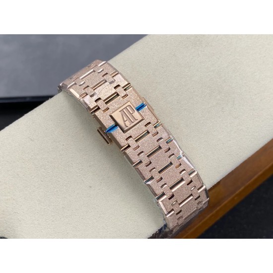 Audemars Piguet-Royal Oak Chrono 26239OR Frosted 41mm RG/RG Blue/RG Dial DDF DD4401 1:1 Super Clone (SW Dial)