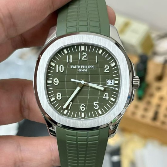 Patek Philippe-Aquanaut 5168G 42mm SS/RU Green/Num DDF DD330 (Gain Weight) 1:1 Super Clone