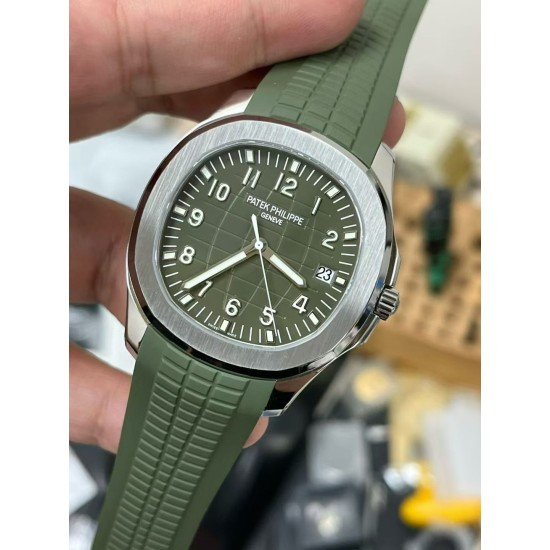 Patek Philippe-Aquanaut 5168G 42mm SS/RU Green/Num DDF DD330 (Gain Weight) 1:1 Super Clone