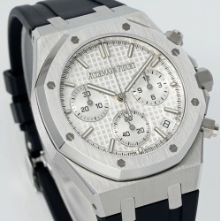 Audemars Piguet-Royal Oak Chrono 26240 41mm SS/RU White Dial DDF DD4401 1:1:Super Clone (SW Dial)